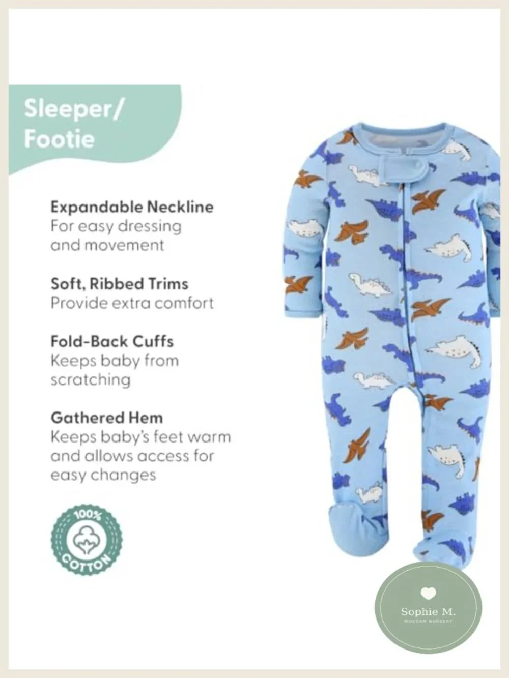 15-Piece Baby Boy Layette Gift Set, Cotton Mix & Match Outfit, Sleep & Play,